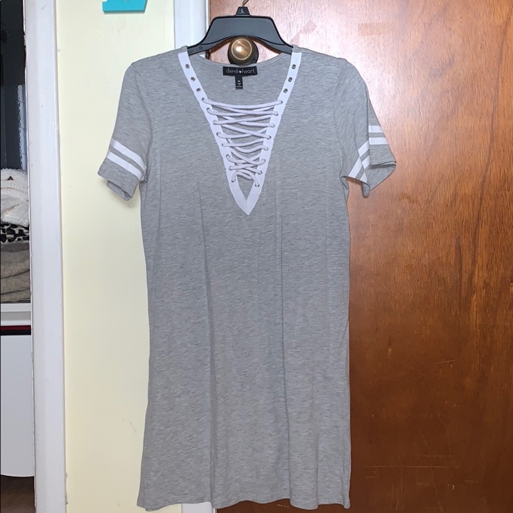 Lightweight Gray Short Sleeve Dress